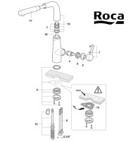 RECAMBIOS MONOMANDO COCINA EXTRAIBLE SYRA ROCA